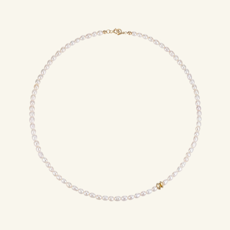 K14 モダン ペブル パール ネックレス / 14K Modern Pebble Pearl Necklace