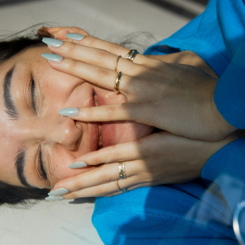 K14 モダン スター エッジ リング / 14K Modern Star Edge Ring