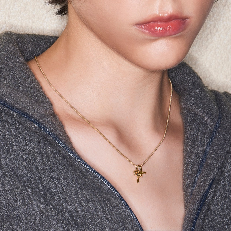 AVIROD V2 リボン エッジ シルバー ネックレス / AVIROD V2 RIBBON EDGE SILVER NECKLACE