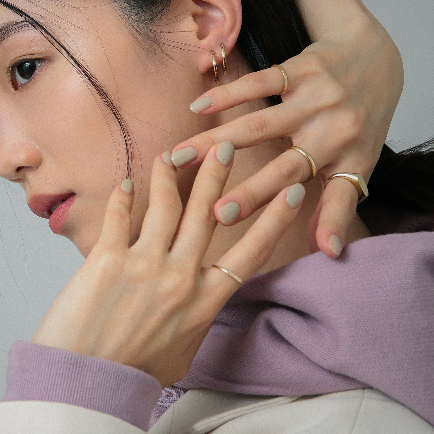 K10 レクタングル スキンリング:イエロー / 10K rectangle skin ring - yellow