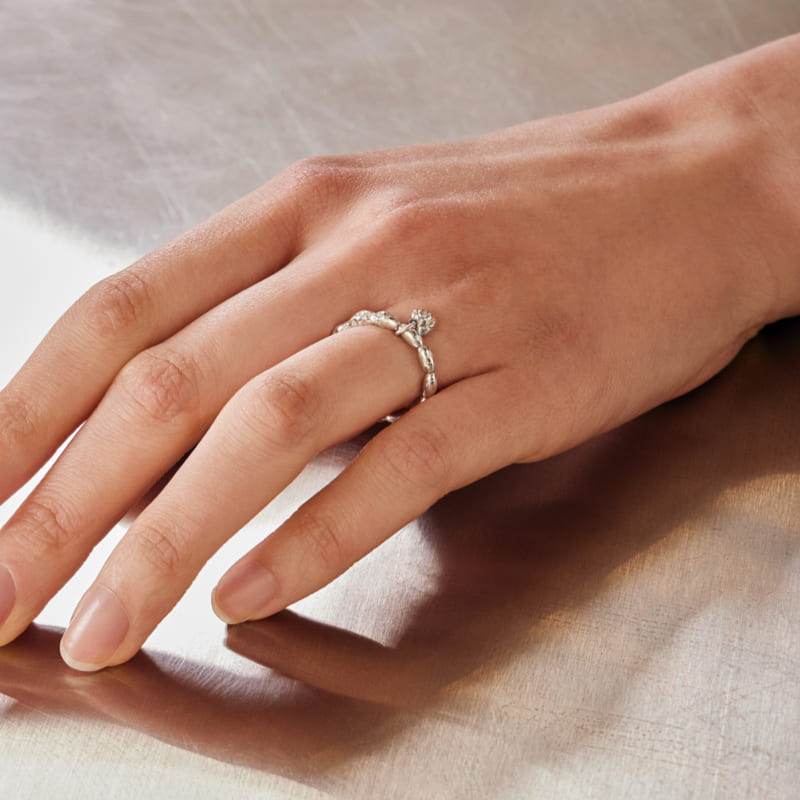 HAPPY PLACE エンボス ハート シルバー リング / HAPPY PLACE EMBOSSING HEART SILVER RING