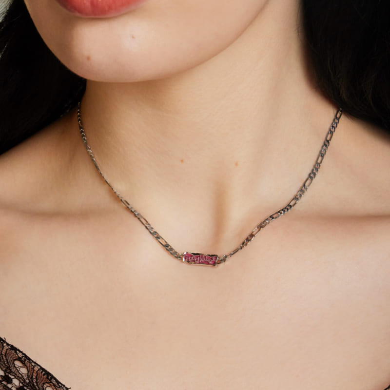 HAPPY PLACE ピンク グッド バイブ ネックレス / HAPPY PLACE PINK GOOD VIBES NECKLACE