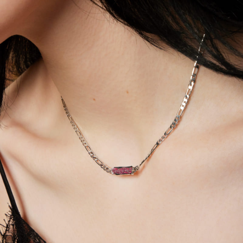 HAPPY PLACE ピンク グッド バイブ ネックレス / HAPPY PLACE PINK GOOD VIBES NECKLACE