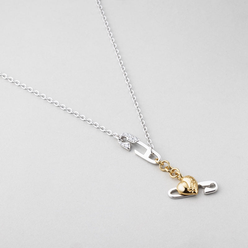he:art V2 ダブル セーフタイピン コンビ ネックレス / he:art V2 DOUBLE SAFE PIN COMBI NECKLACE