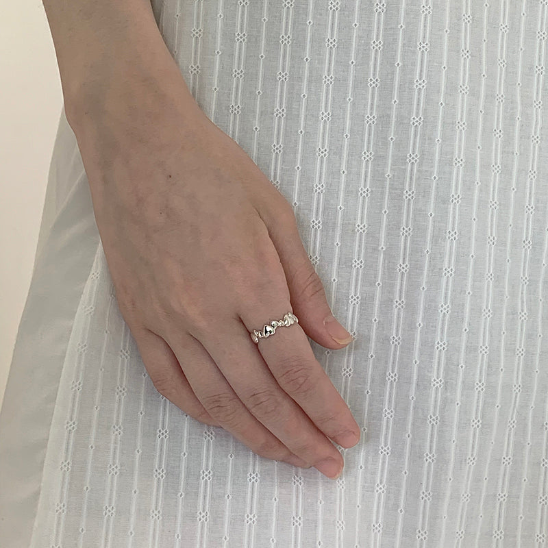 bubble heart ring