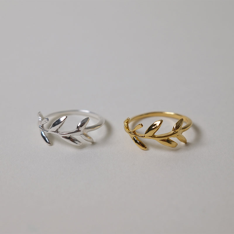 Olive leaf ring