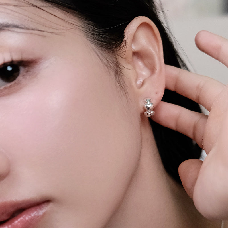 Cinderella heart one touch earring