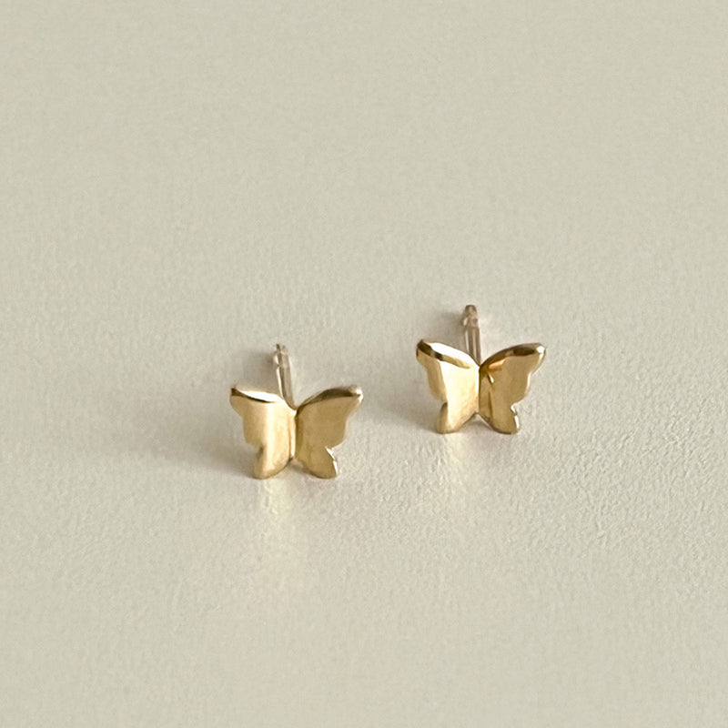 14k gold butterfly earrings
