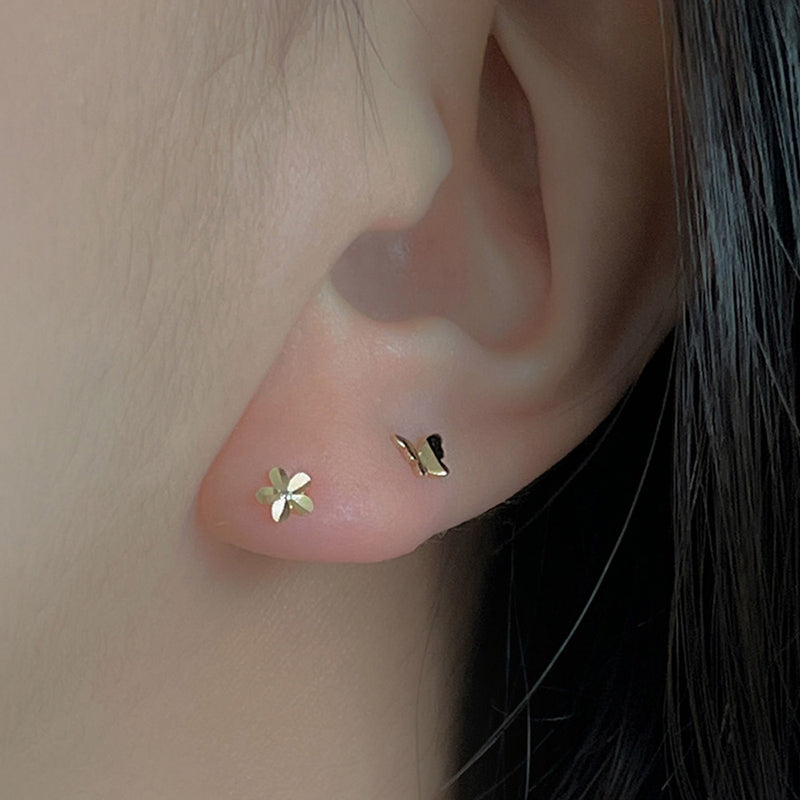 14k gold butterfly earrings