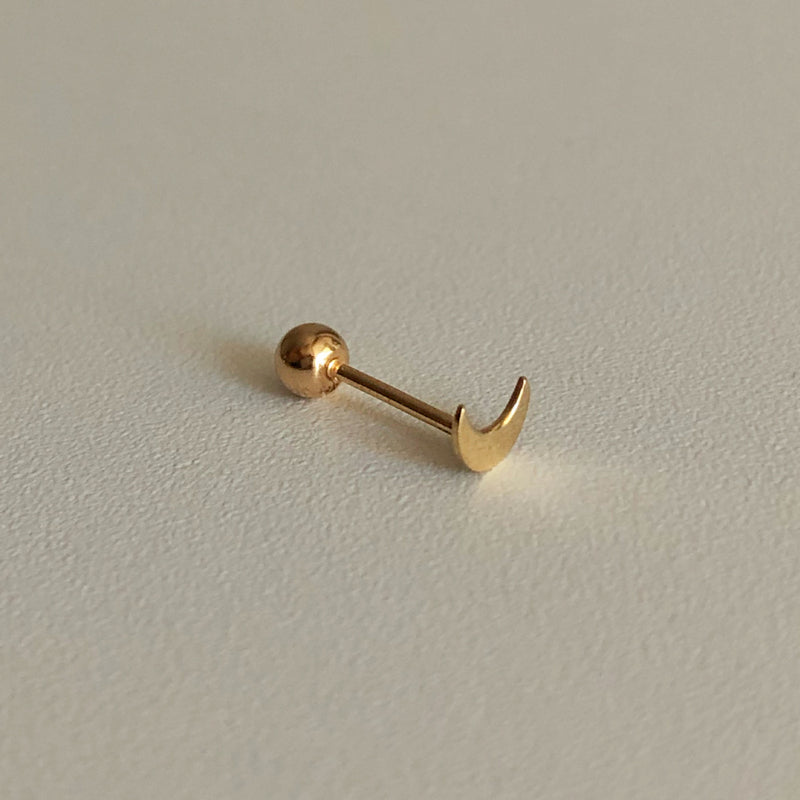 14k 18k half moon piercing