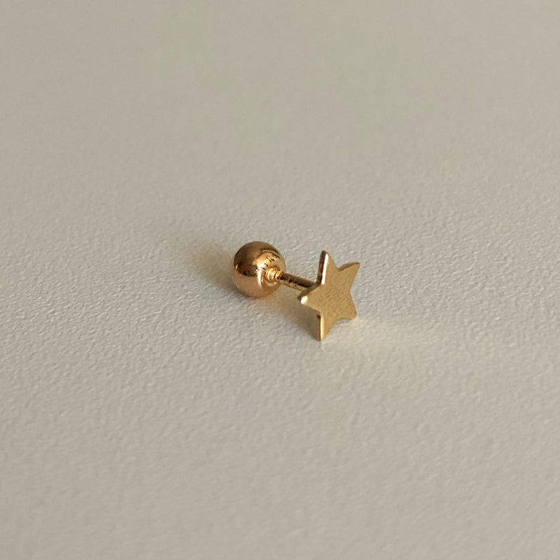 14k 18k mini star piercing
