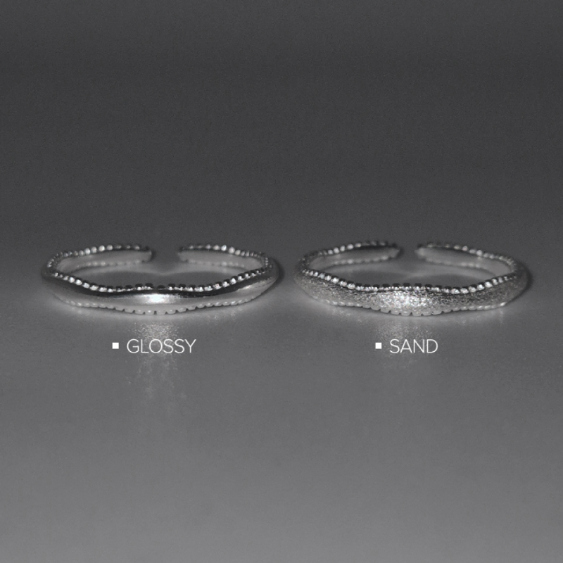 MILGRAIN TEXTURE WAVE RING