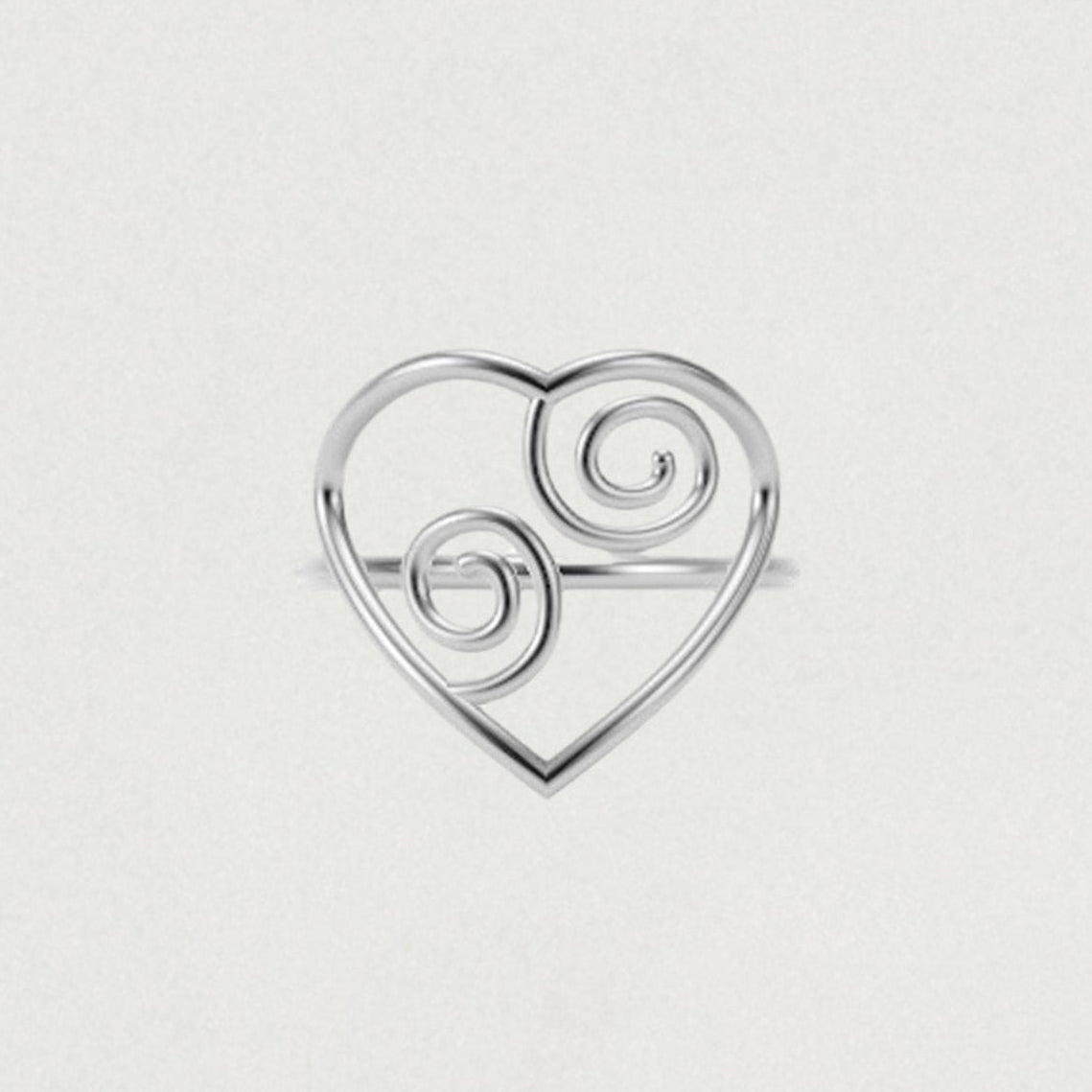 FLOW LINE HEART RING