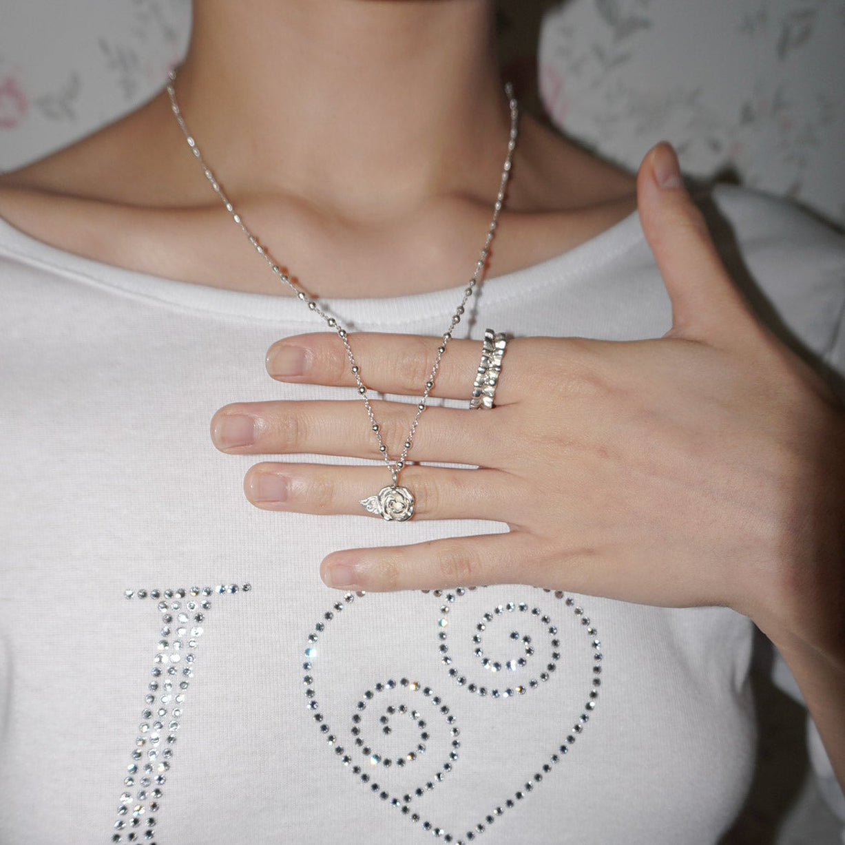 SATIN FRILL RUFFLE RING