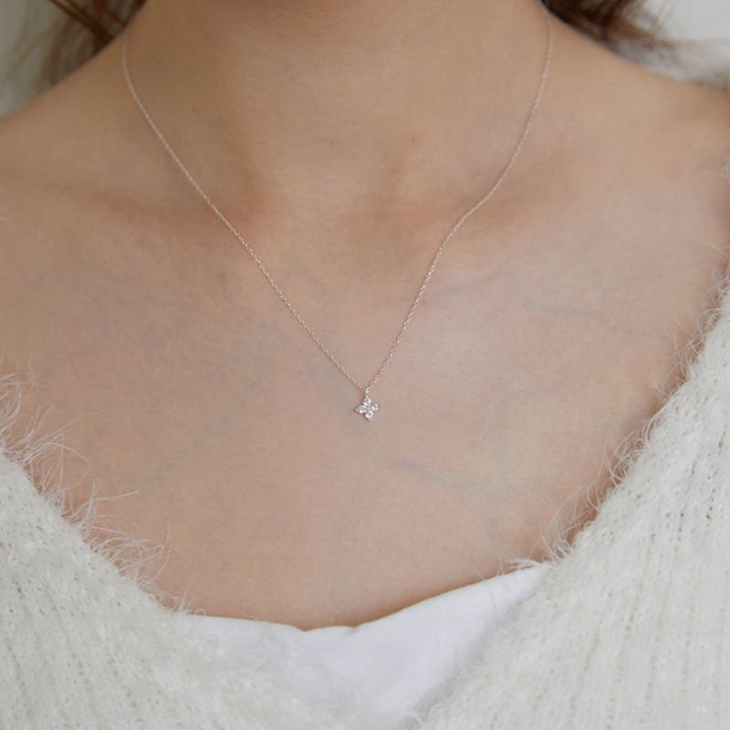 Cubic Clover Necklace