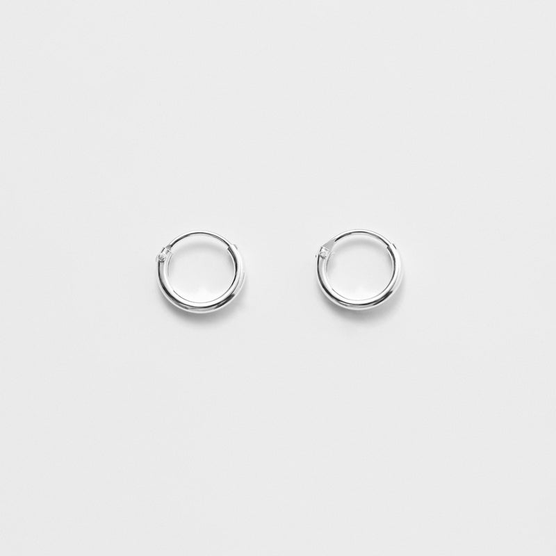 シルバー ベーシック スリム ワンタッチ ピアス / Silver Basic Slim One-Touch Earrings
