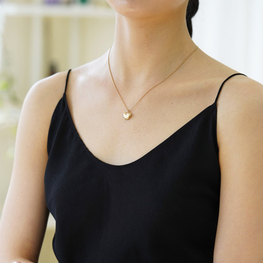 Heart Initial Necklace (Gold)