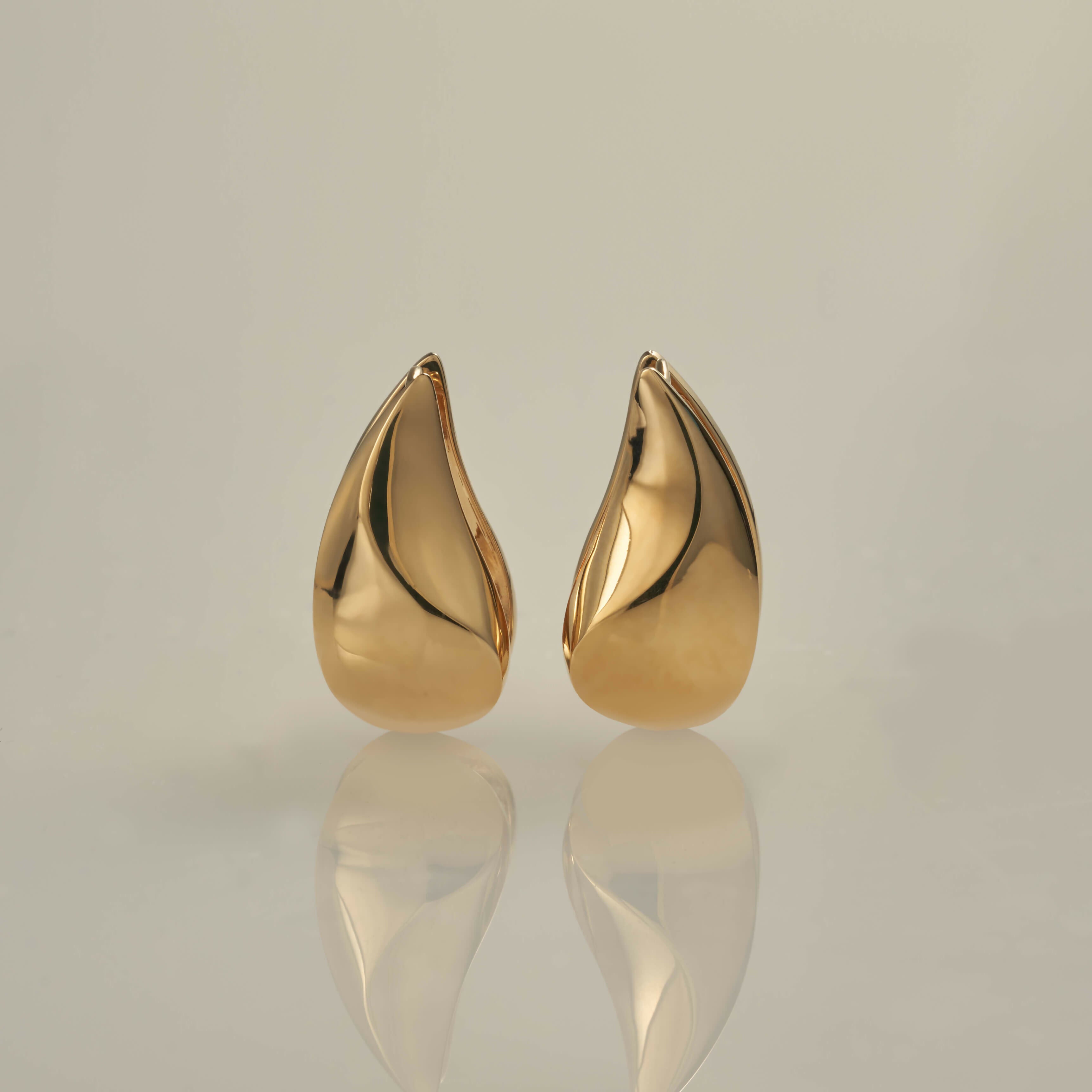 K18 なみ シルク ピアス:ラージ / 18K nami silk pierced earrings - large