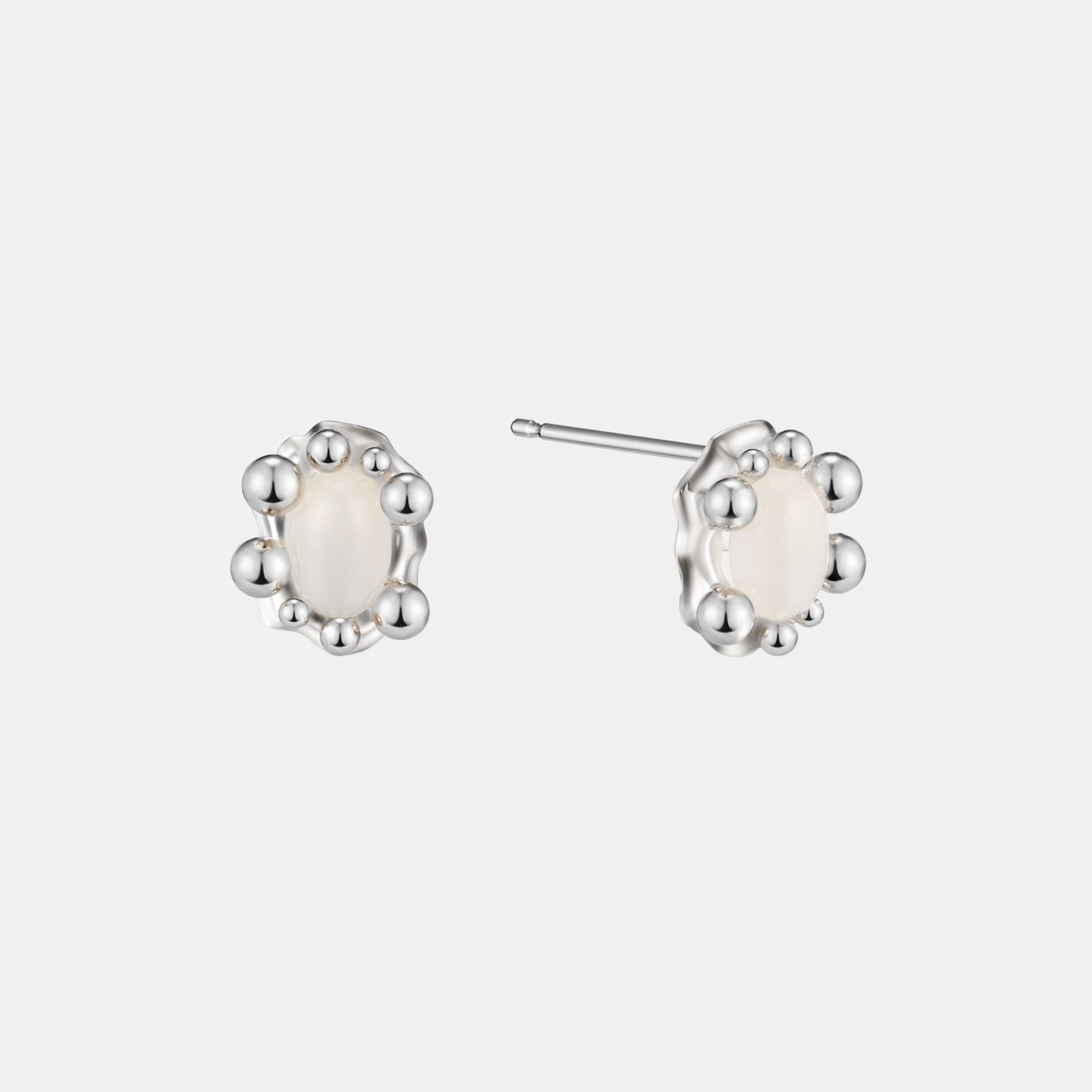 SOAPY バブル ムーンストーン シルバー ピアス / SOAPY BUBBLE MOONSTONE SILVER EARRINGS