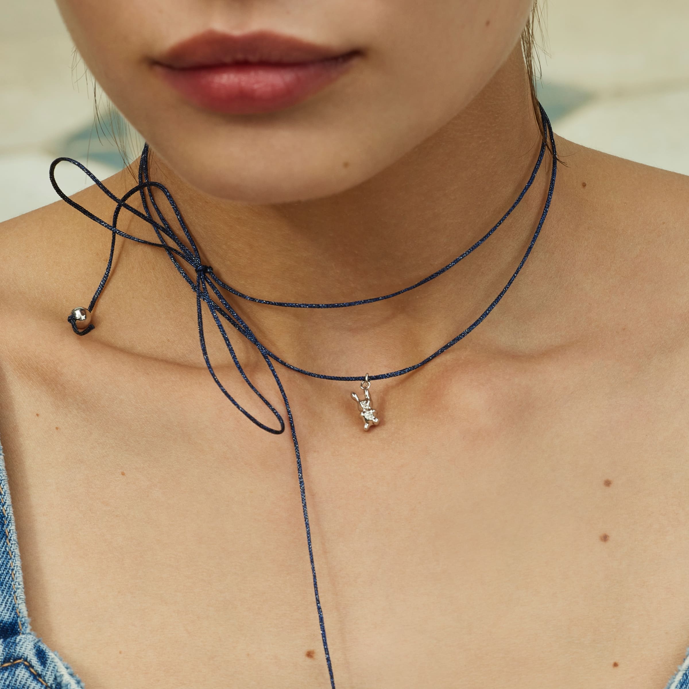 SOAPY バニー ストリング チョーカー ネックレス / SOAPY BUNNY STRING CHOKER NECKLACE