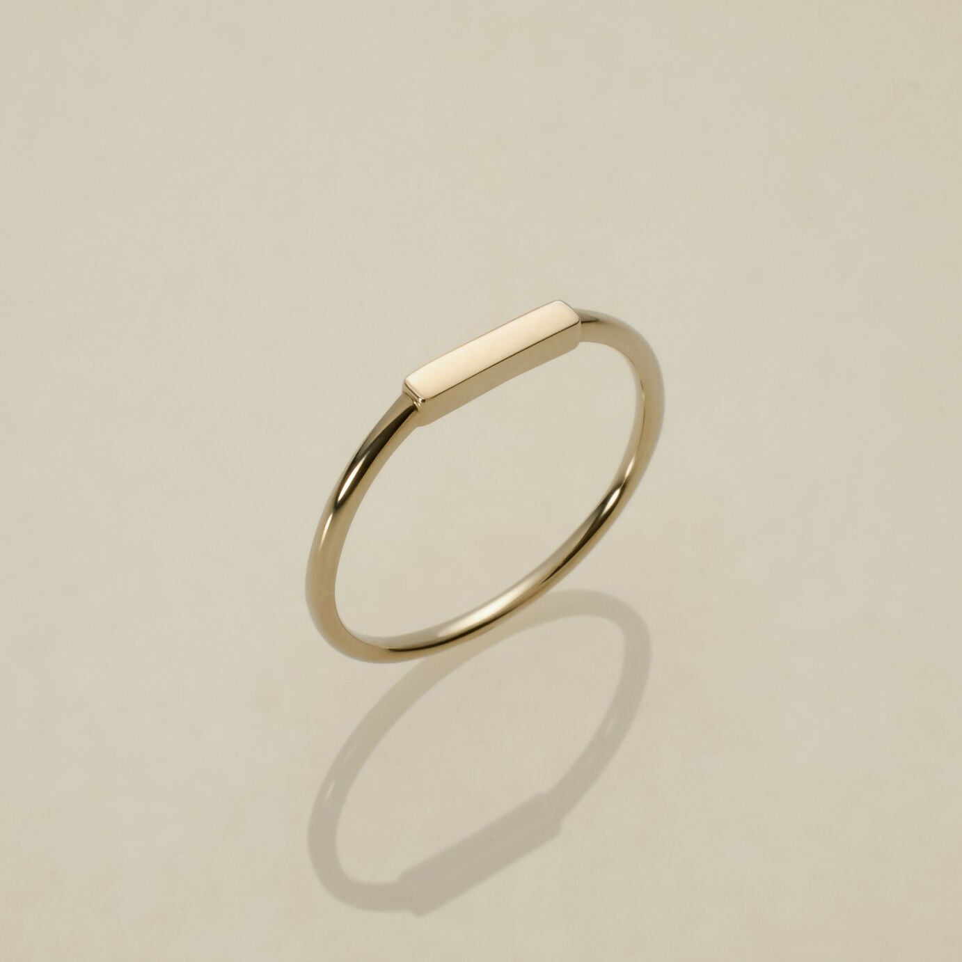 K10 レクタングル スキンリング:イエロー / 10K rectangle skin ring - yellow