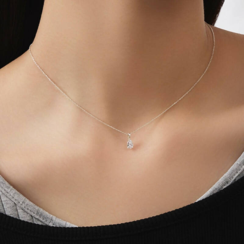 シルバー ペア カット ネックレス / Silver Pear Cut Necklace