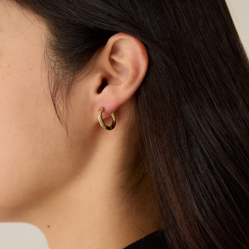 ツイスト リング ワンタッチ ピアス / TWIST RING ONE TOUCH EARRINGS