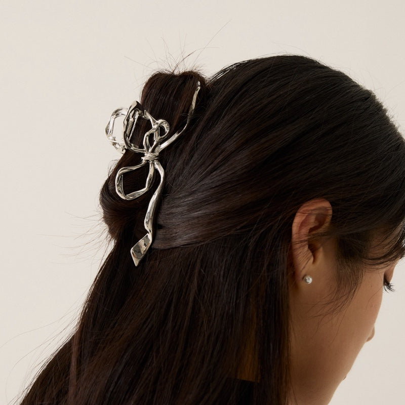 メタル リボン ヘアクリップ / METAL RIBBON HAIR CLAW CLIP