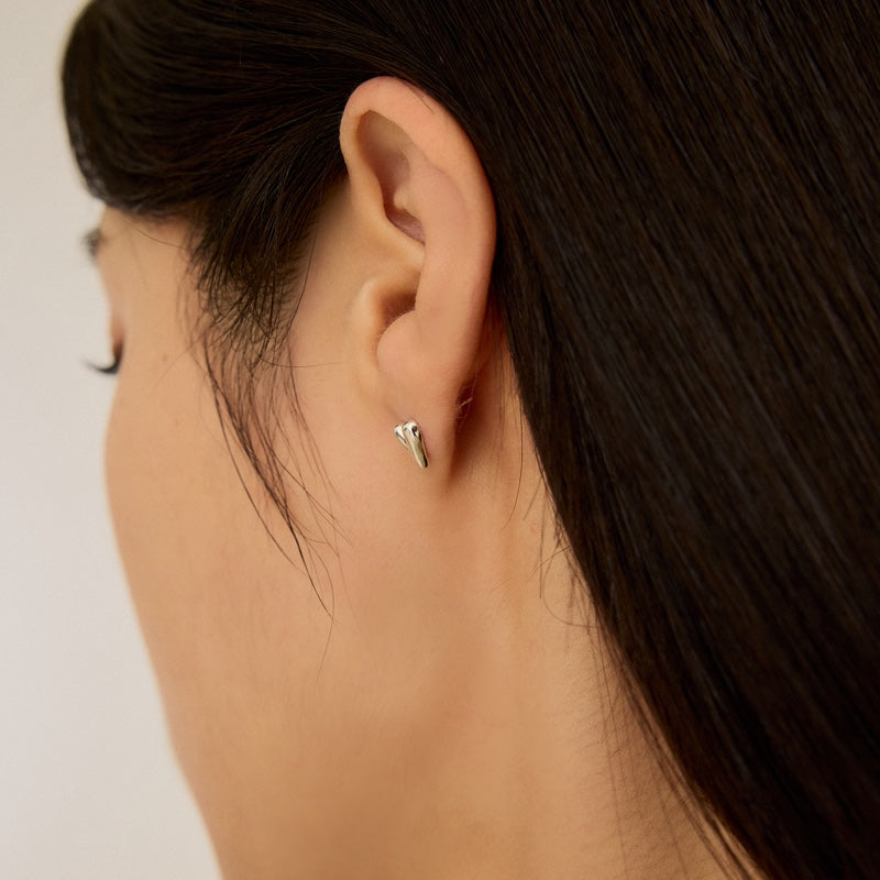 シルバー ボリューム ハート ピアス / SILVER VOLUME HEART EARRINGS