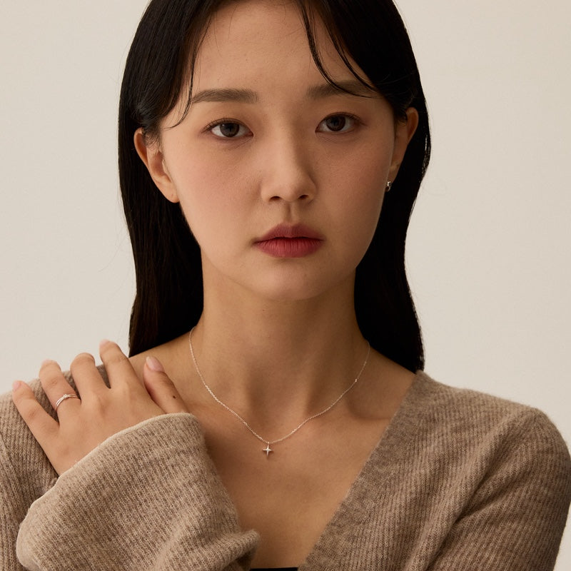 シルバー ボリューム スター ネックレス / SILVER VOLUME STAR NECKLACE