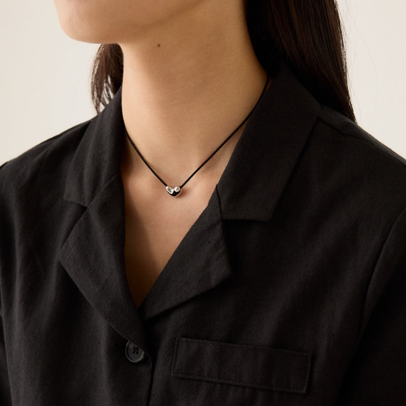 ストリング ボリューム ハート ネックレス / STRING VOLUME HEART NECKLACE