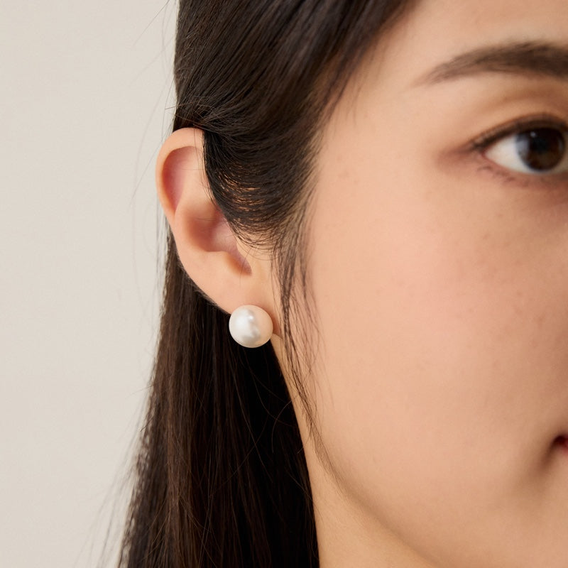 ボタン パール ベーシック ピアス / BUTTON PEARL BASIC EARRINGS