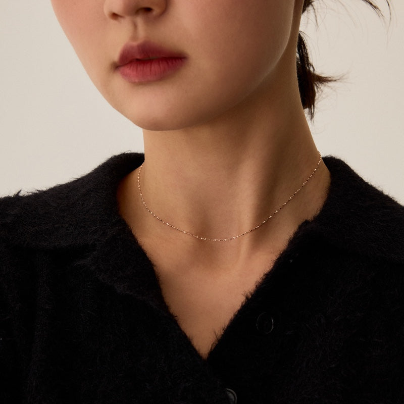 シルバー ツイスト チェーン ネックレス / SILVER TWIST CHAIN NECKLACE
