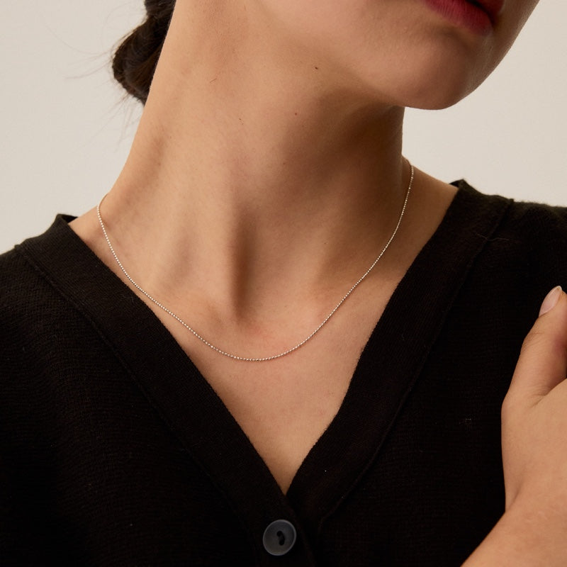 シルバー カッティング ボール ネックレス / SILVER CUTTING BALL NECKLACE