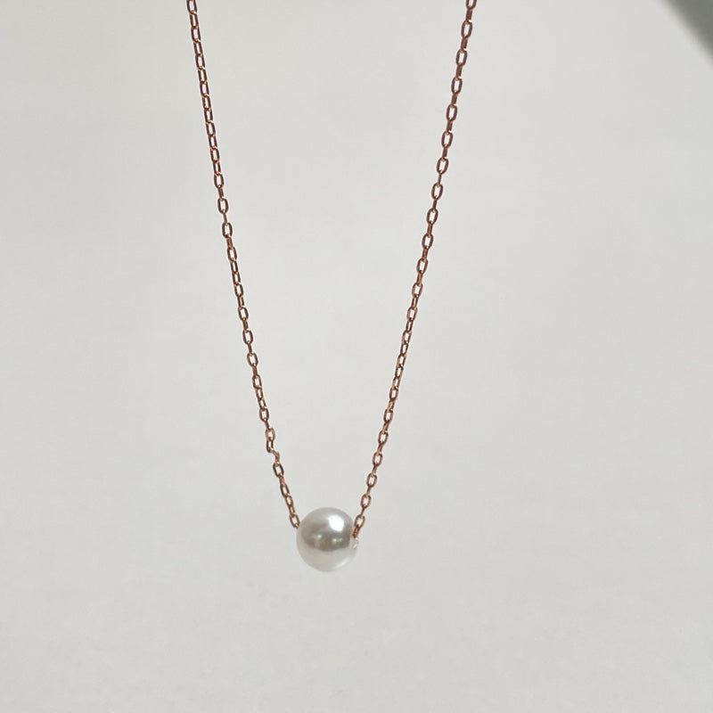シルバー パール ボール ネックレス / SILVER PEARL BALL NECKLACE
