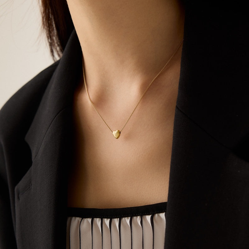 ボリューム ハート ペンダント ネックレス / VOLUME HEART PENDANT NECKLACE