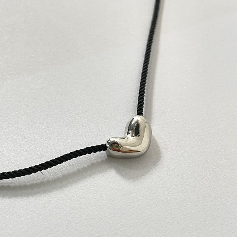 ストリング ボリューム ハート ネックレス / STRING VOLUME HEART NECKLACE