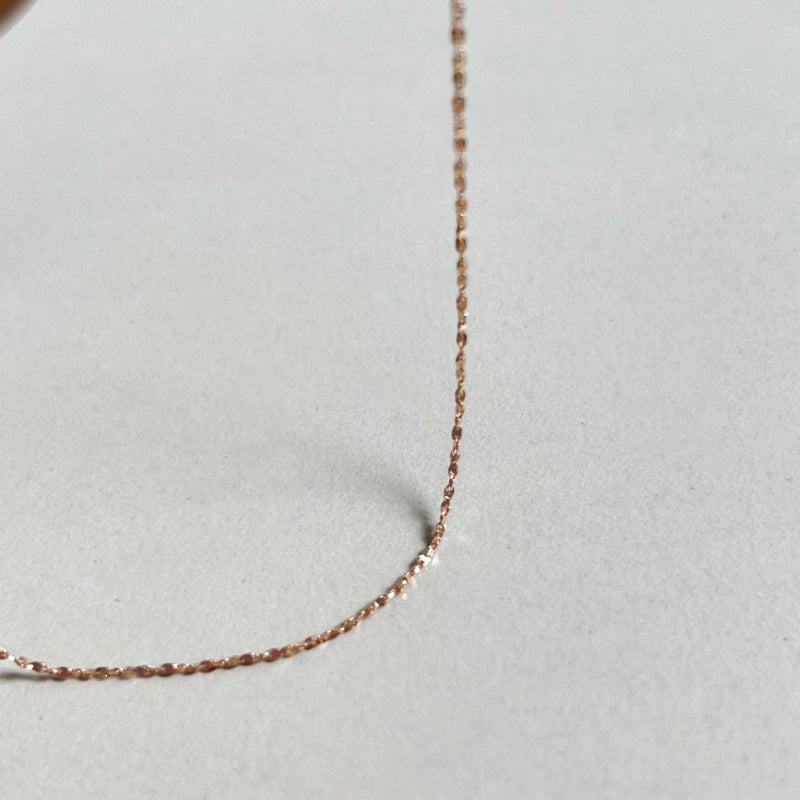 シルバー ツイスト チェーン ネックレス / SILVER TWIST CHAIN NECKLACE