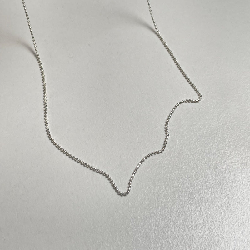 シルバー カッティング ボール ネックレス / SILVER CUTTING BALL NECKLACE