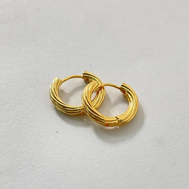 ツイスト リング ワンタッチ ピアス / TWIST RING ONE TOUCH EARRINGS