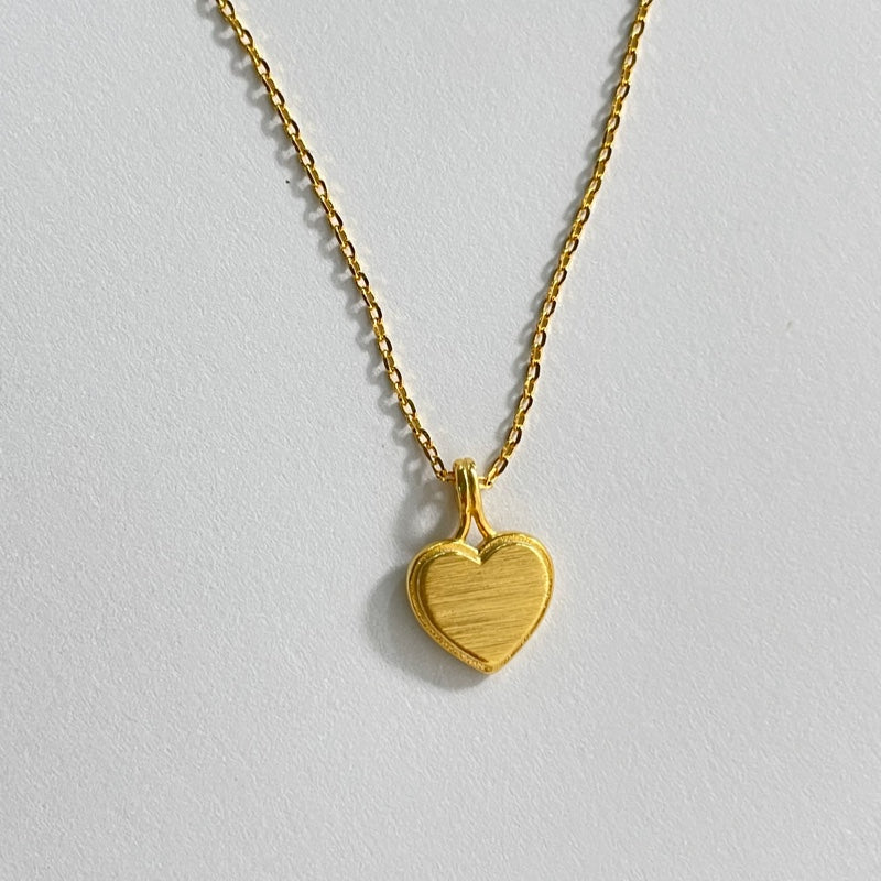 テクスチャー ハート コイン ネックレス / TEXTURE HEART COIN NECKLACE
