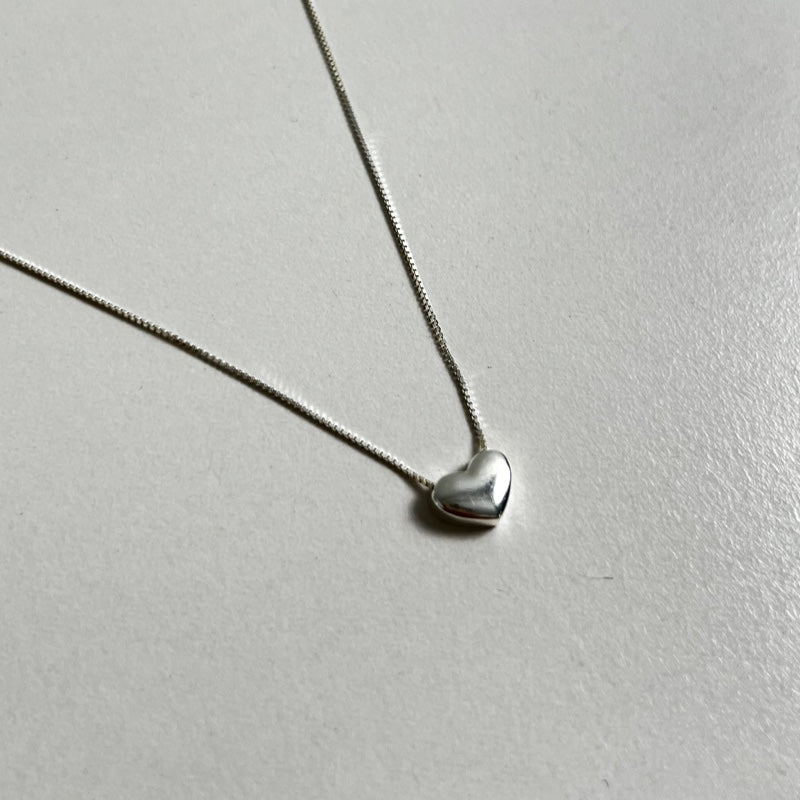 シルバー ボリューム ラージ ハート ネックレス / SILVER VOLUME LARGE HEART NECKLACE