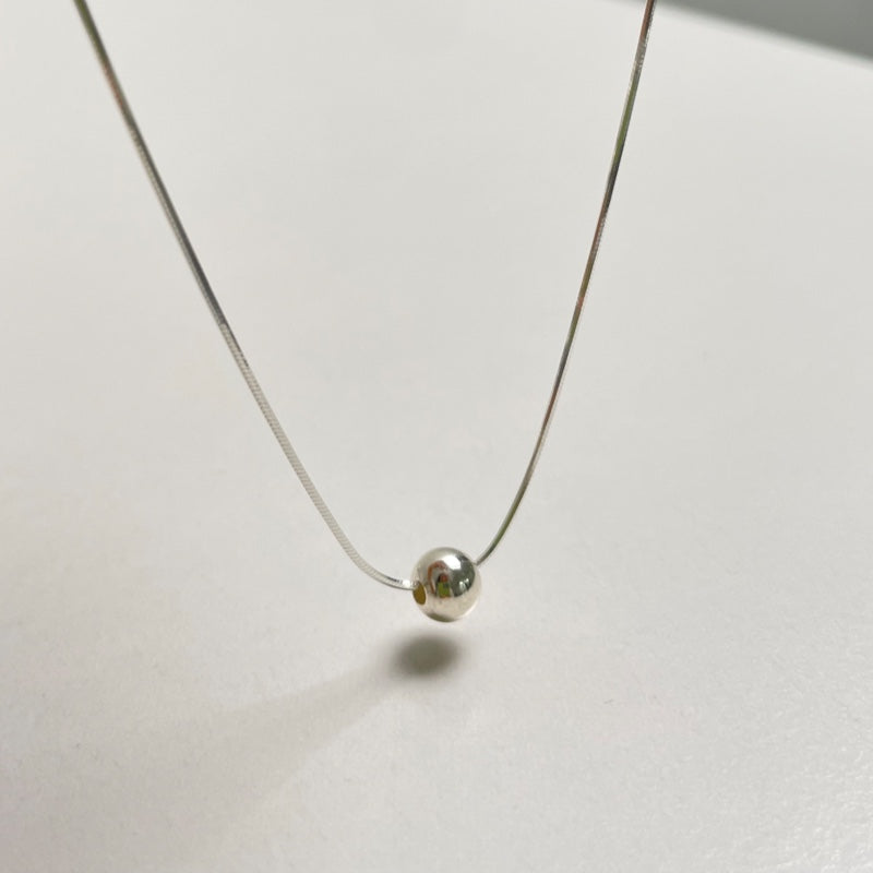 シルバー ボリューム ボール スネーク チェーン ネックレス / SILVER VOLUME BALL SNAKE CHAIN NECKLACE