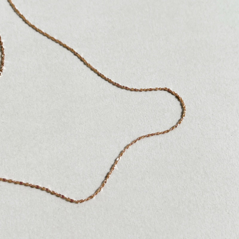 シルバー ツイスト チェーン ネックレス / SILVER TWIST CHAIN NECKLACE