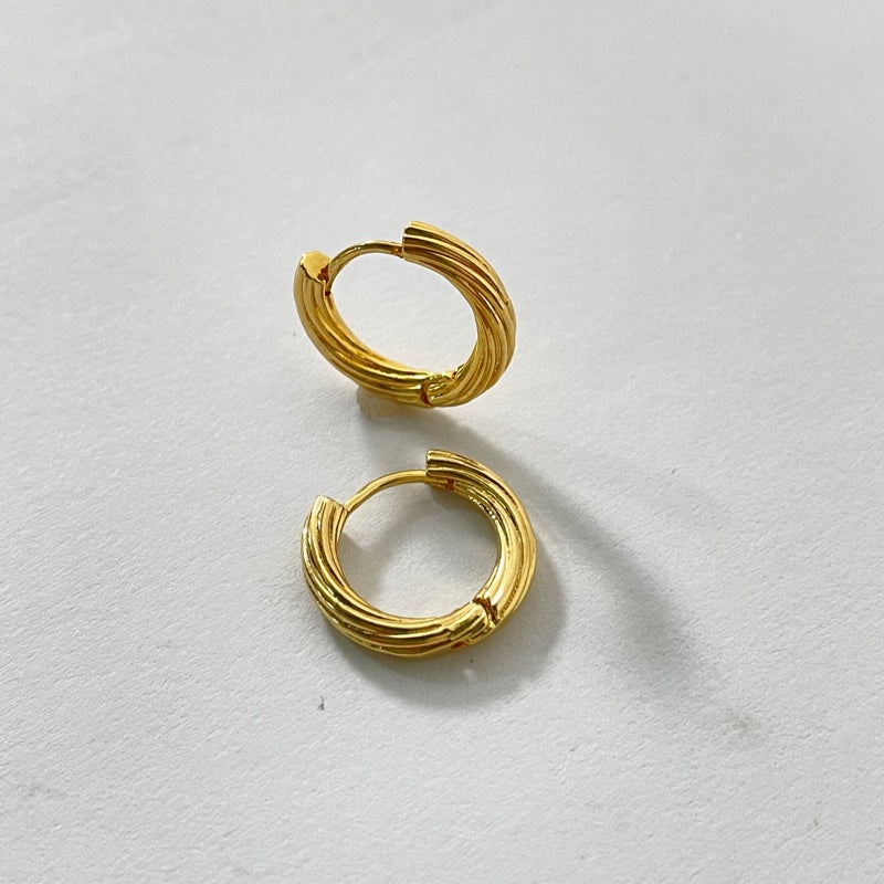 ツイスト リング ワンタッチ ピアス / TWIST RING ONE TOUCH EARRINGS