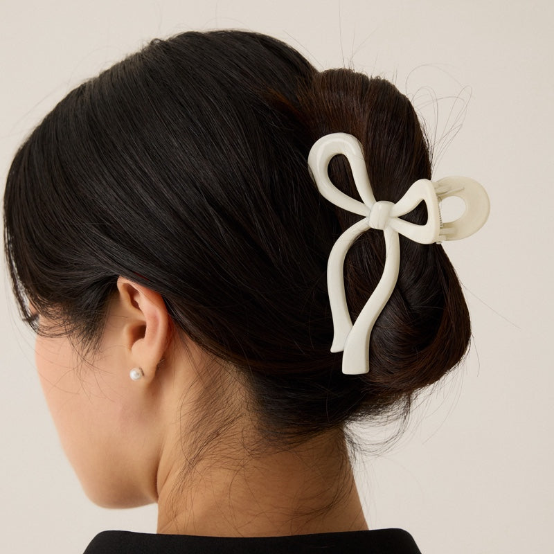 リボン シェイプ ヘアクリップ / RIBBON SHAPE HAIR CLAW CLIP