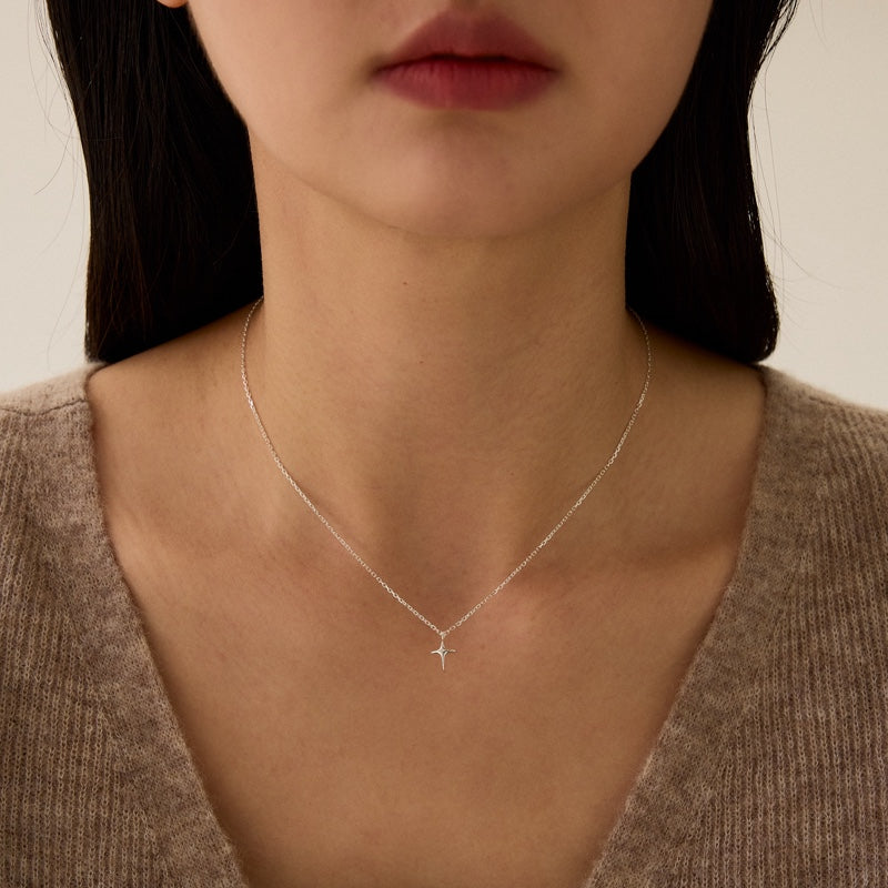 シルバー ボリューム スター ネックレス / SILVER VOLUME STAR NECKLACE