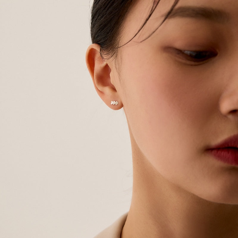 シルバー トリプル ハート ピアス / SILVER TRIPLE HEART EARRINGS