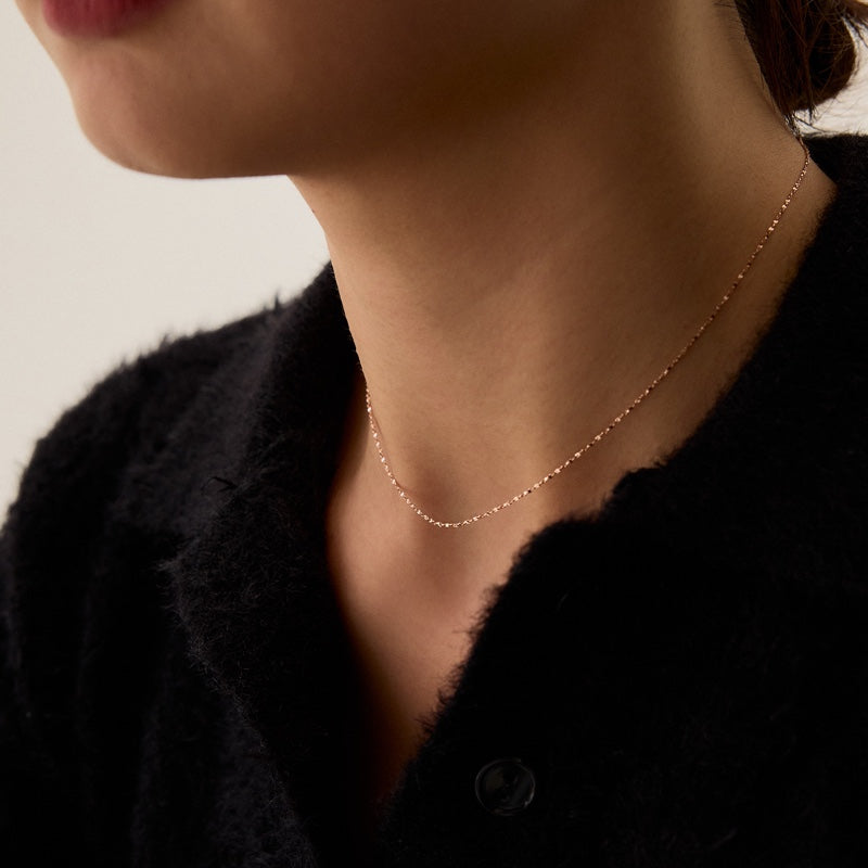シルバー ツイスト チェーン ネックレス / SILVER TWIST CHAIN NECKLACE