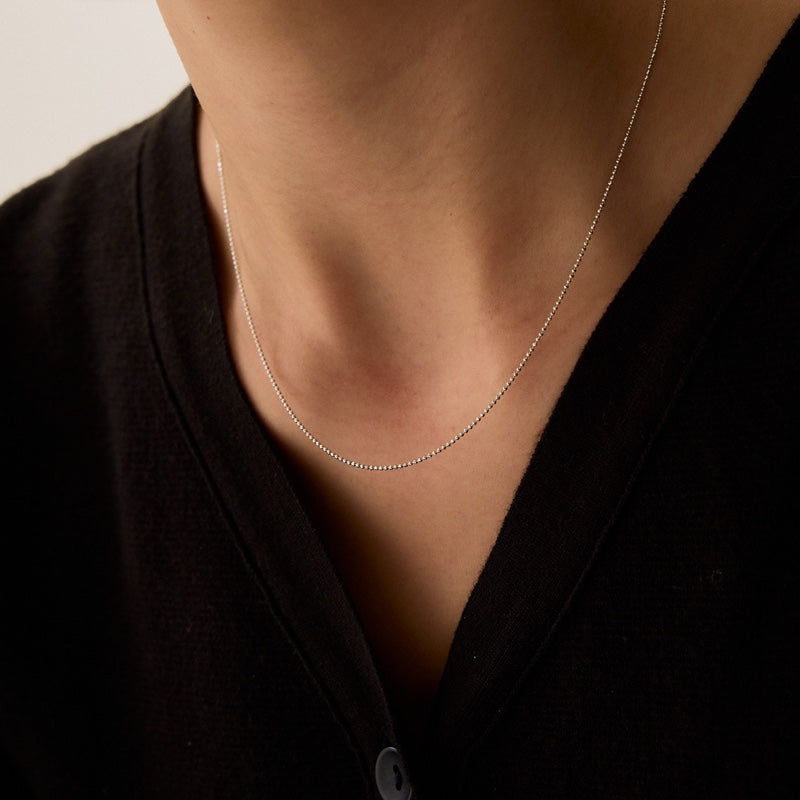シルバー カッティング ボール ネックレス / SILVER CUTTING BALL NECKLACE